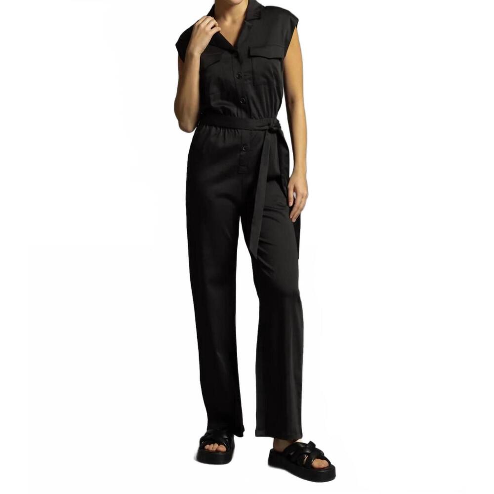 NEW WEEKENDS downtown jumpsuit in black